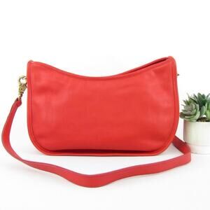 Coach Vintage Red Leather Swinger Bag